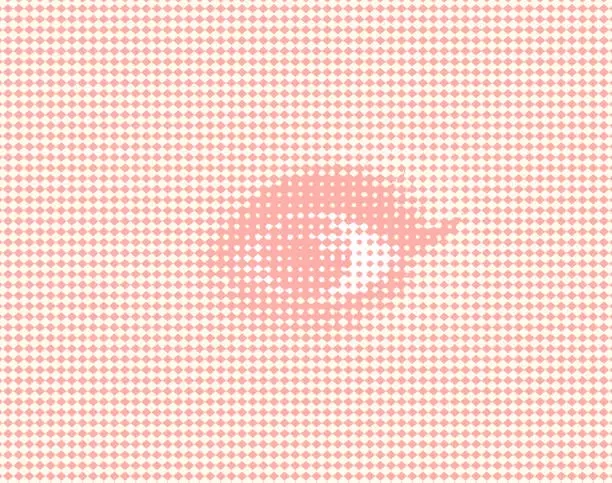 Vector illustration of Halftone vector of female eye