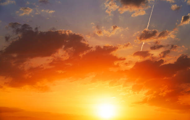 istock sunset sky with clouds for photo background 1652587118