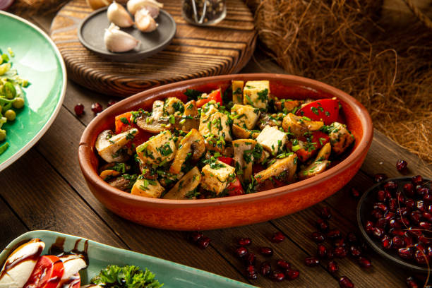 istock Caucasian cooked mushrooms with tomatoes 1652601219