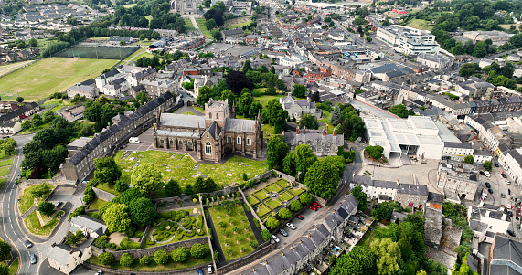 Aerial photo of St Patrick's Cathedral Church of Ireland Armagh City County Armagh Northern Ireland