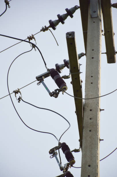 istock power lines on the pole against the backdrop of the sky 1652632503