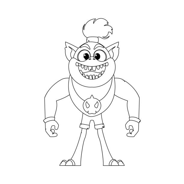 This cartoon character is special compared to others and has some abilities that are one-of-a-kind. Childrens coloring page. This cartoon character is special compared to others and has some abilities that are one-of-a-kind. Childrens coloring page. hass avocado stock illustrations