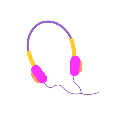 Retro 90s Music Headphones Vector Illustration For Stickers Logos Prints  Patches And Social Media Stock Illustration - Download Image Now - iStock
