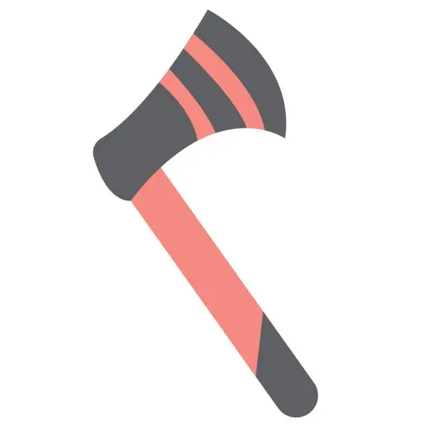 Vector illustration of Camping ax for chopping wood