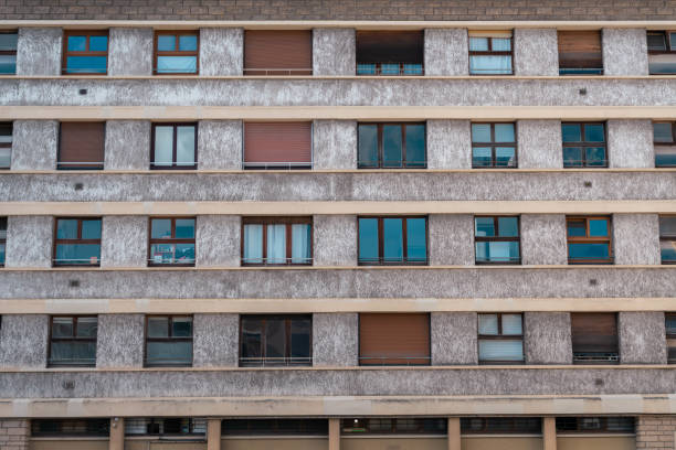istock Wide facade of a residential complex. 1652659426