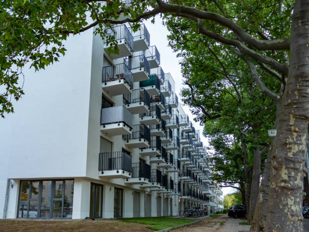 istock Facade of an apartment building with balconies. 1652672921