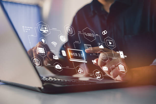 istock Digital AI technology communication cyber global network. Business big data and marketing concept of WEB 3.0 internet future distributed block chain. 1652678777
