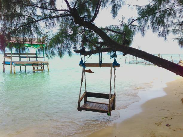 istock A swing on a beach in Tidung Island 1652695549