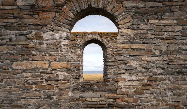istock a window with a large stone design in the center of it 1652773758
