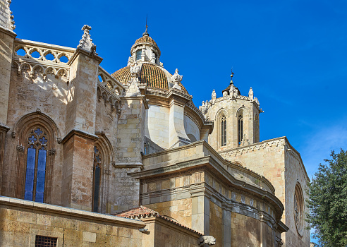 Tarragona, Spain, side view  of Saint Mary Cathedral