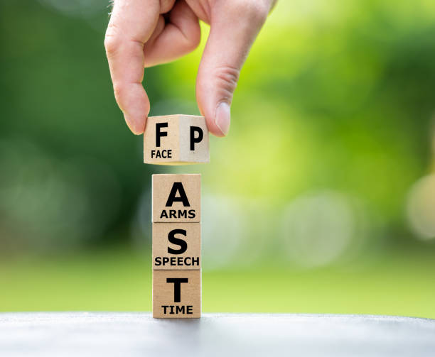 istock A stack of wooden cubes forms the expression FAST. FAST stands for facial drooping, arm weakness, speech difficulties and time to call emergency services. 1652834682