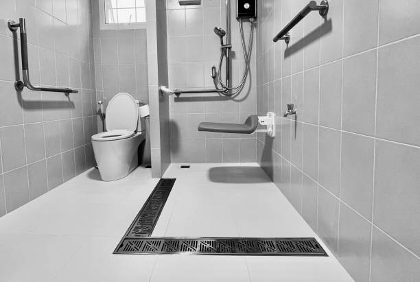 Home bathroom for persons with disabilities