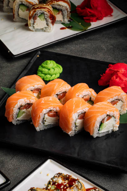 istock Philadelphia sushi rolls with smoked salmon 1652847743