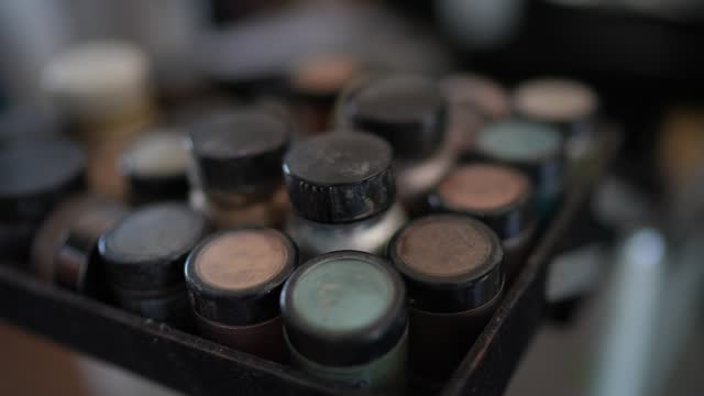 Close-up of make-up palette