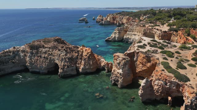 Top view of Algarve beach