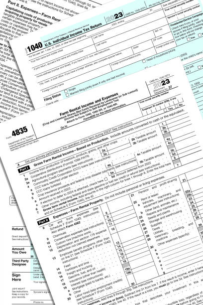 istock 2023 IRS tax forms stacked on a desktop. 1652923417
