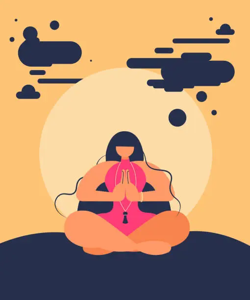 Vector illustration of Namaste