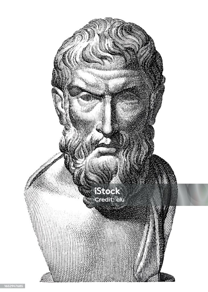 Pecurus Epicurus Bust Stock Illustration - Download Image Now - Epicurus ...