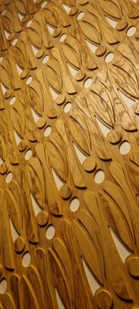 istock Wall covered with wood carved decoration 1652953007