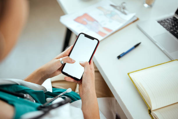istock Female doctor is taking a break at work 1652964466