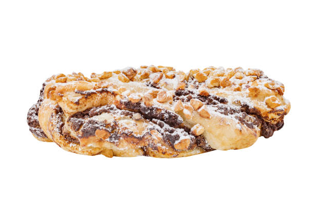 istock Cake with nuts from puff pastry, isolated on white background with clipping path 1652980165