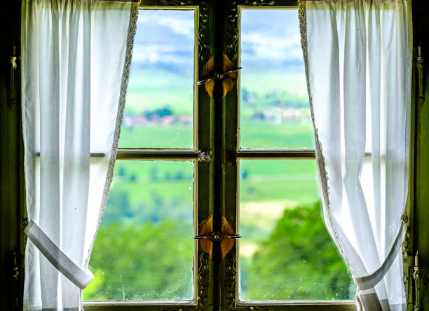 old wooden window - close up - photo