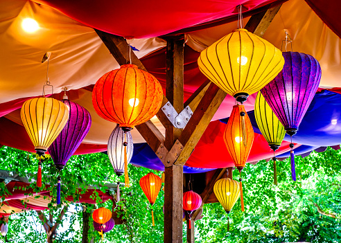 typical party lantern - close up - photo
