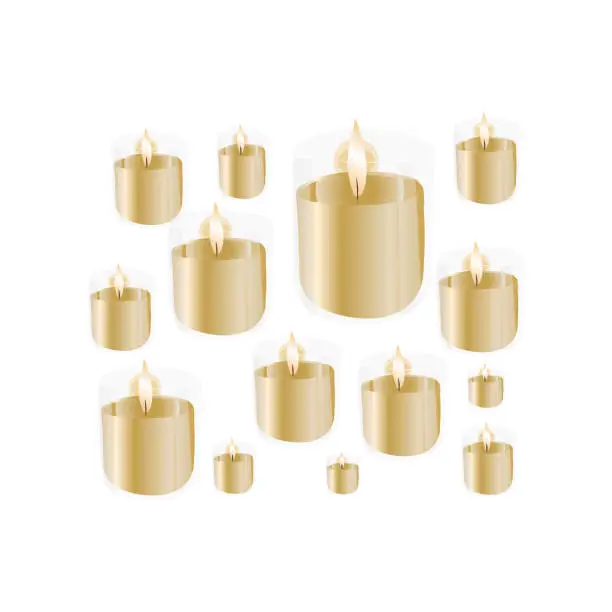 Vector illustration of candle vector candle light,