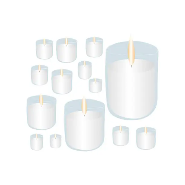 Vector illustration of candle vector candle light,