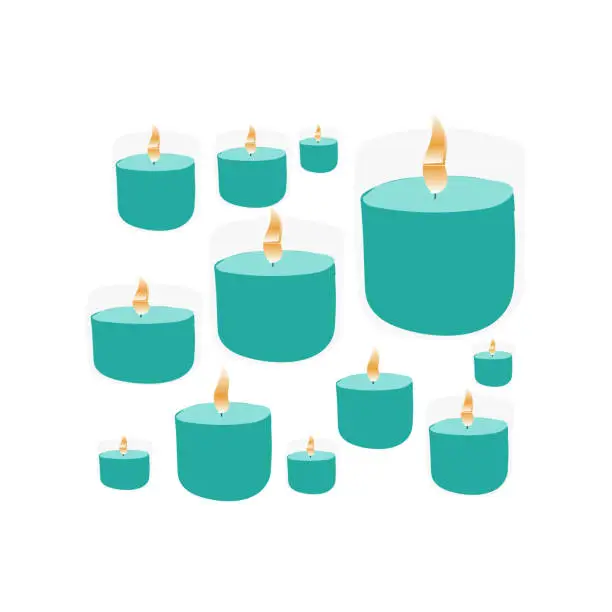 Vector illustration of candle vector candle light,