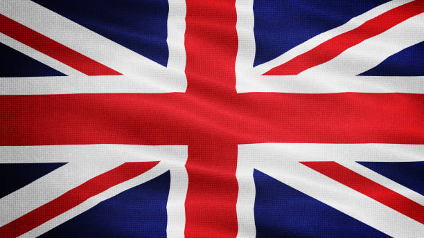 istock Waving Fabric Texture Of United Kingdom National Flag Graphic Background 1653118024