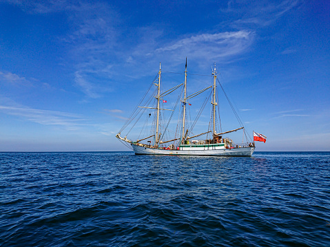 The Zawisza Czarny sailing ship in the Baltic Sea