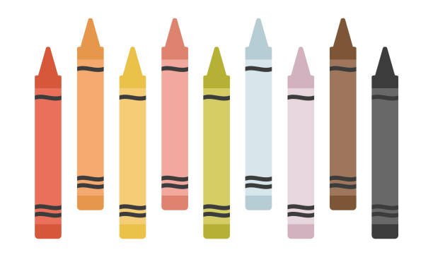 Colored pencils set vector, cartoon pencils illustration, school elements