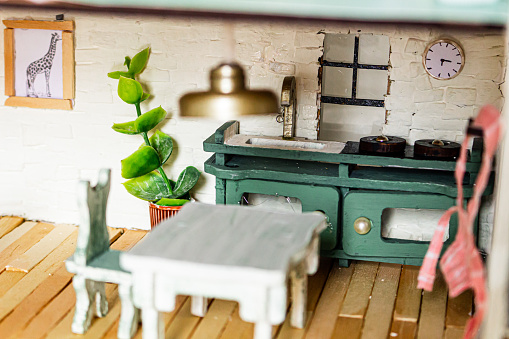 Miniature handmade house.
