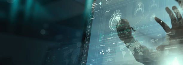 istock Cardiologist doctor examine patient heart functions and blood vessel on virtual interface.treatment to diagnose heart disorder and disease of cardiovascular system. Medical technology and healthcare. 1653277034