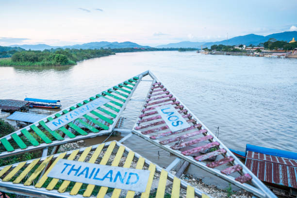 Nonthaburi Province, Thailand - June 3 : The way of life and travel by motorboat.