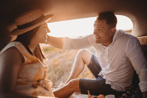 istock Happy moments on a Car Picnic 1653324430