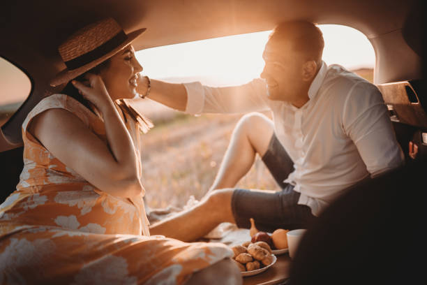 istock Happy moments on a Car Picnic 1653325107