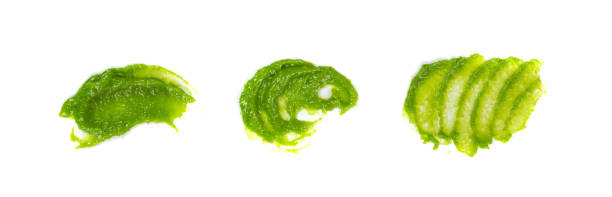 istock Wasabi Smear Isolated, Green Sushi Paste, Wasabi Paste Smear on White Background 1653354744