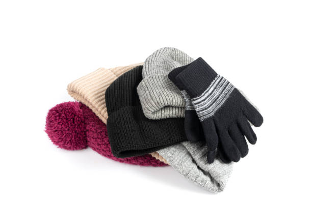 istock Winter Hat Isolated, Knitted Cap, Beige Winter Hat on White Background 1653361780