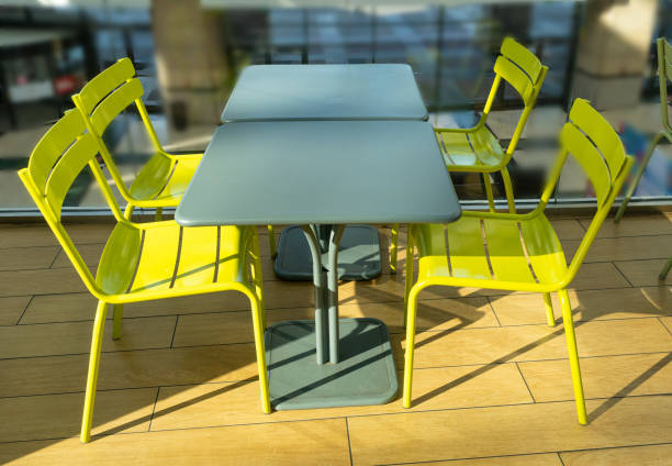 istock Restaurant Table, Empty Cafe Tables, Bar Terrace, Outdoor Restaurants, Outside Trattoria 1653371480
