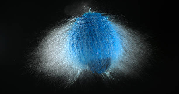 istock Shot Breaking Water Filled blue Balloon 1653402668