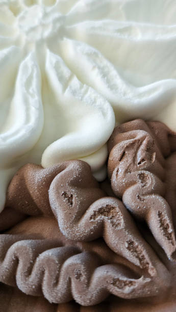 istock Close up of chocolate and vanilla ice cream 1653431179