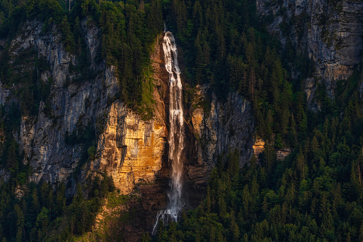 Waterfall near Interlaken in Switzerland