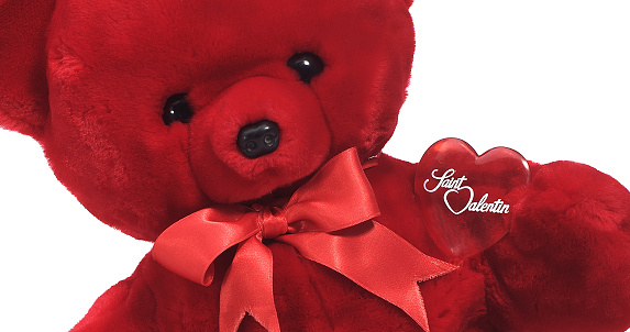 Red Teddy Bear for Saint Valentine's Day