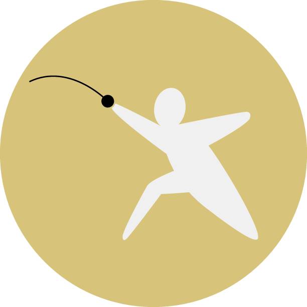 illustrations, cliparts, dessins animés et icônes de icône de compétition d’escrime. - fencing sport athlete sword