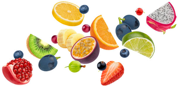 istock Fruit salad ingredients isolated on white background 1653561812