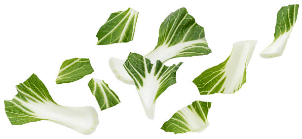 istock Bok Choy isolated on white background, chopped Chinese cabbage 1653562387