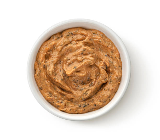 istock Liver pate isolated on white background, top view 1653568241