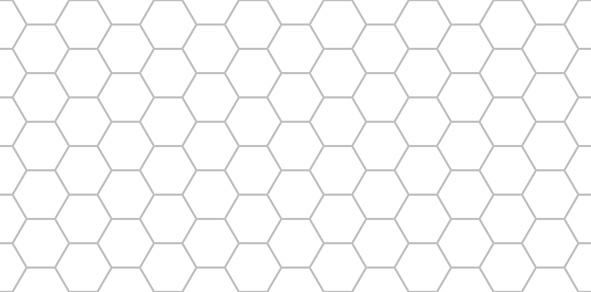 Abstract seampless pattern with geometric shapes. Vector white background with hexagons for  science, medicine and technology